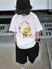 Mr Krabs SpongeBob Short Sleeve T Shirt Children Summer Cute Cartoon Crewneck Boys Girls Ages 3-14