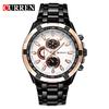 CURREN Fashion Three Eyes Men's Watch Business Steel Band Quartz Watch