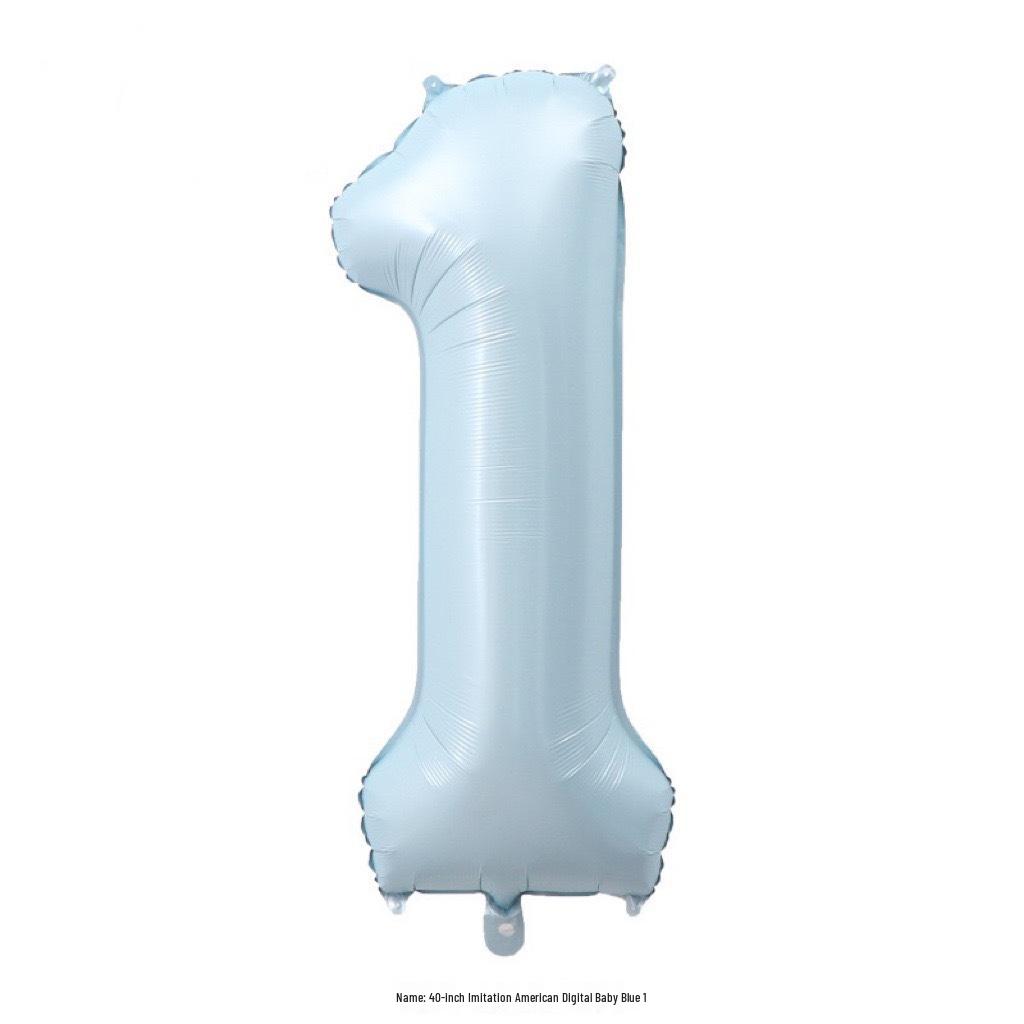 40-Inch Cream Number Balloon for Kids' First Birthday Party Decoration