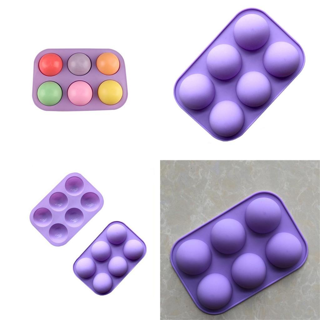 Versatile 3d 6-holes Half Ball Silicone Mold For Perfectly Shaped Chocolate And Cake Treats