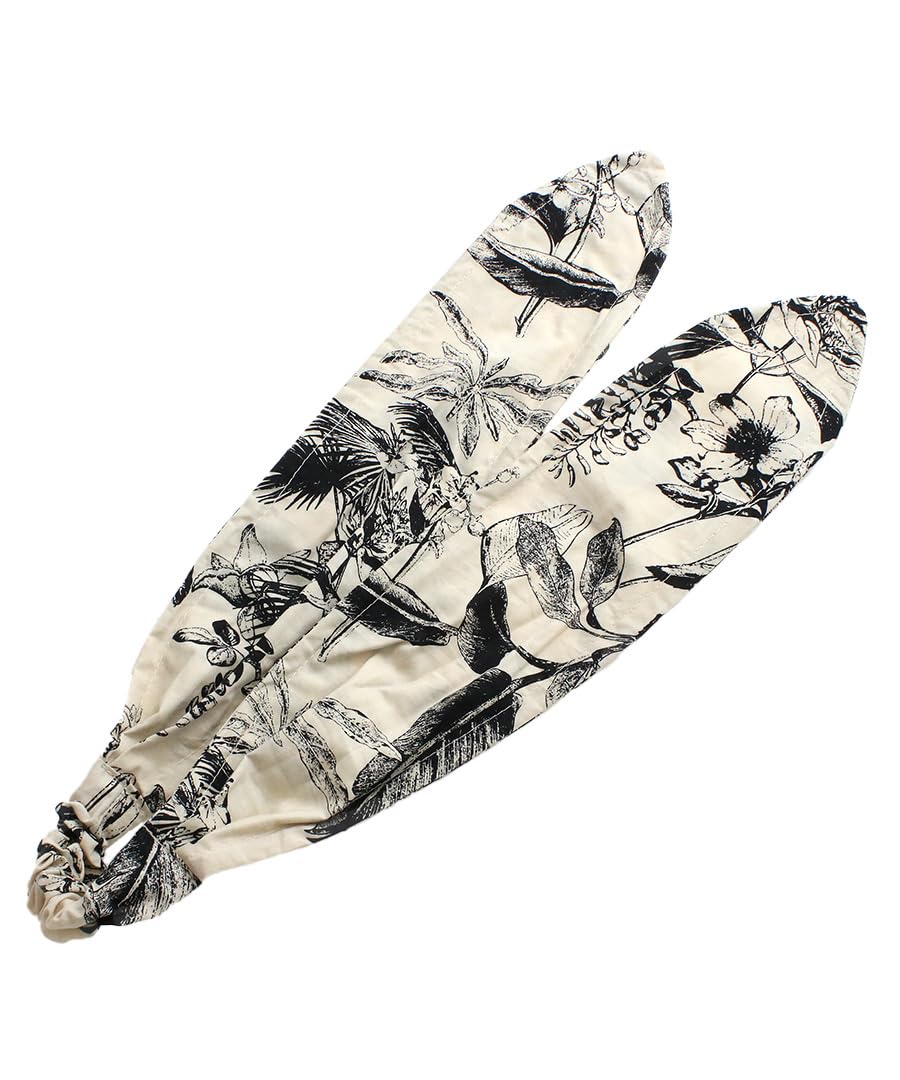 

ВИНТАЖНЫЙ Ботанический Принт Тюрбан Повседневный Подарок для Повязки на Голову, Стиль, Простой, Женский, HB-130-IV слоновая кость