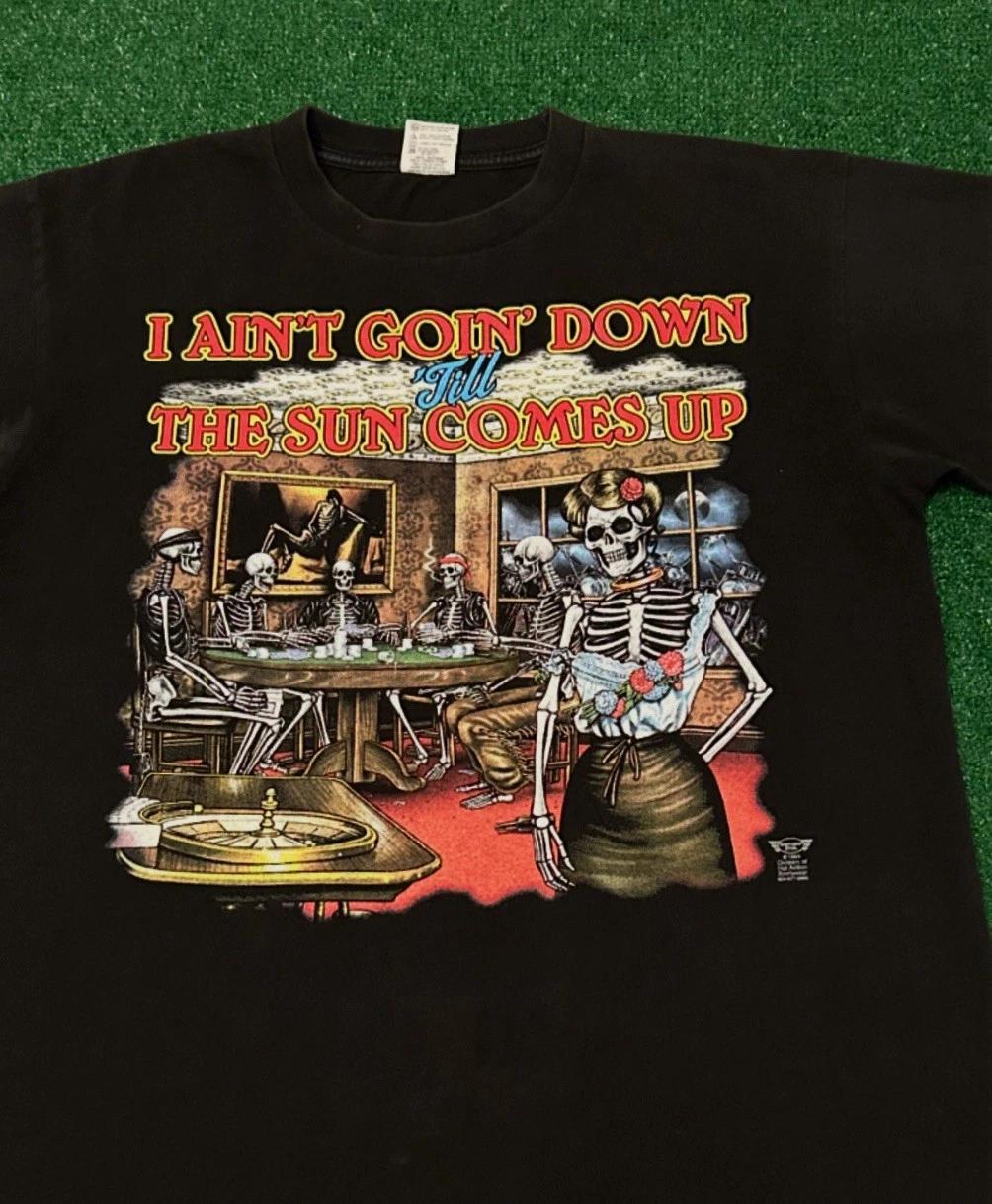 

Vintage 90s Biker Easy Riders Going Down Till The Sun Comes Up 1999 VTG Shirt L S