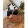 New Winter Big Size Soft Leather Women Large Retro Bowling Bags Commute Handbags High Quality Simple Shoulder Bag Brown