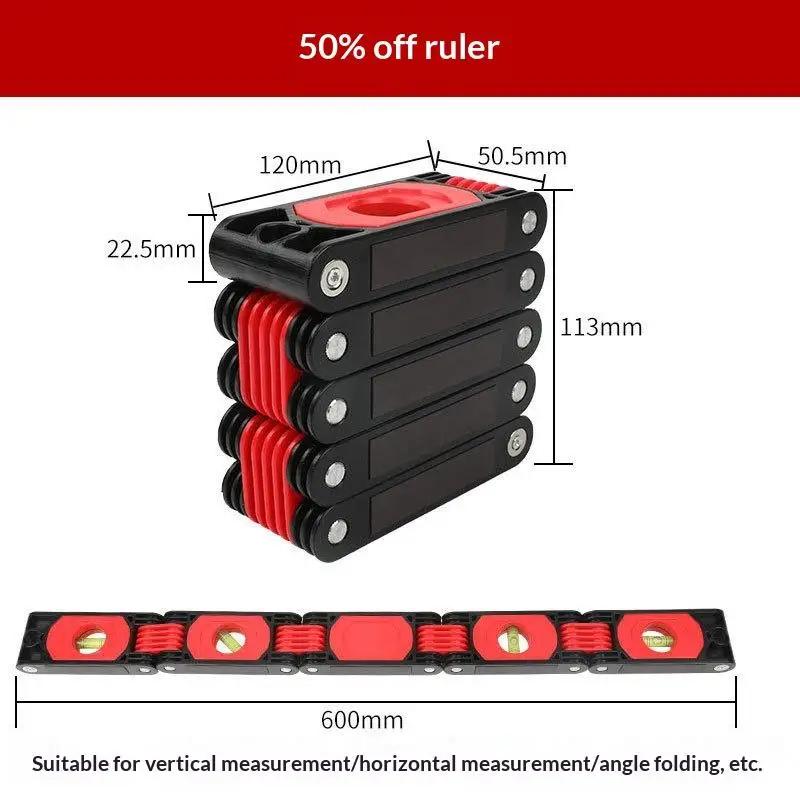 1Pcs Woodworking Pipe Stair Corner Folding Extension Tool Multifunctional Folding Level Polygon Precision Gauge