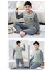 Kids' Pure Cotton Pajama Set: Warm Long-Sleeve Tops & Pants for Boys & Girls - Autumn & Winter