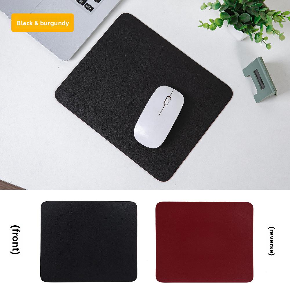 Square Leather Mouse Pad, Small Solid Color Office Desk Mat, Laptop Tablet Leather Mat, Gaming Mat