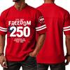 Casual V Neck Jersey Short Sleeve Sports T Shirt Celebrating 250 Years of Freedom 1776 2026 Lightweight Breathable Athletic Top