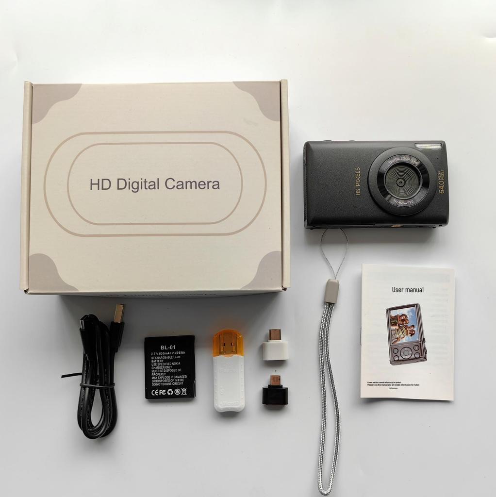 64MP Portable Student Music Vlog Mirrorless Camera for Travel