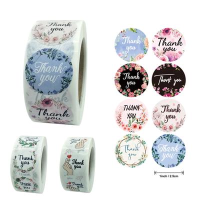 Flower Thank You Stickers Labels Gift Packaging Stickers Birthday Party Wedding
