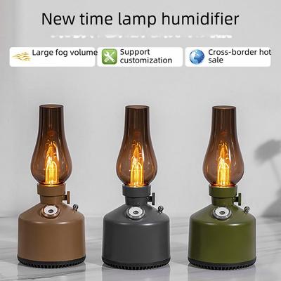 Vintage Kerosene Lamp Humidifier: Large Capacity, Silent Operation for Home & Bar Atmosphere