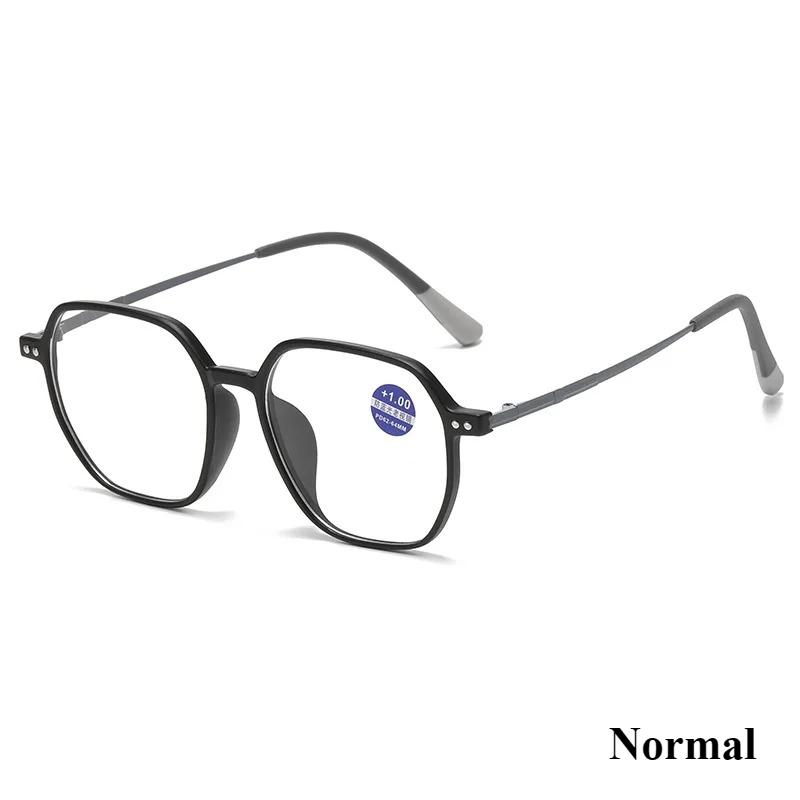 Fashionable Oversized Frames Ultra-Lightweight Multifocal Presbyopia Glasses Men's & Women's Blue Light Blocking Reading Glasses