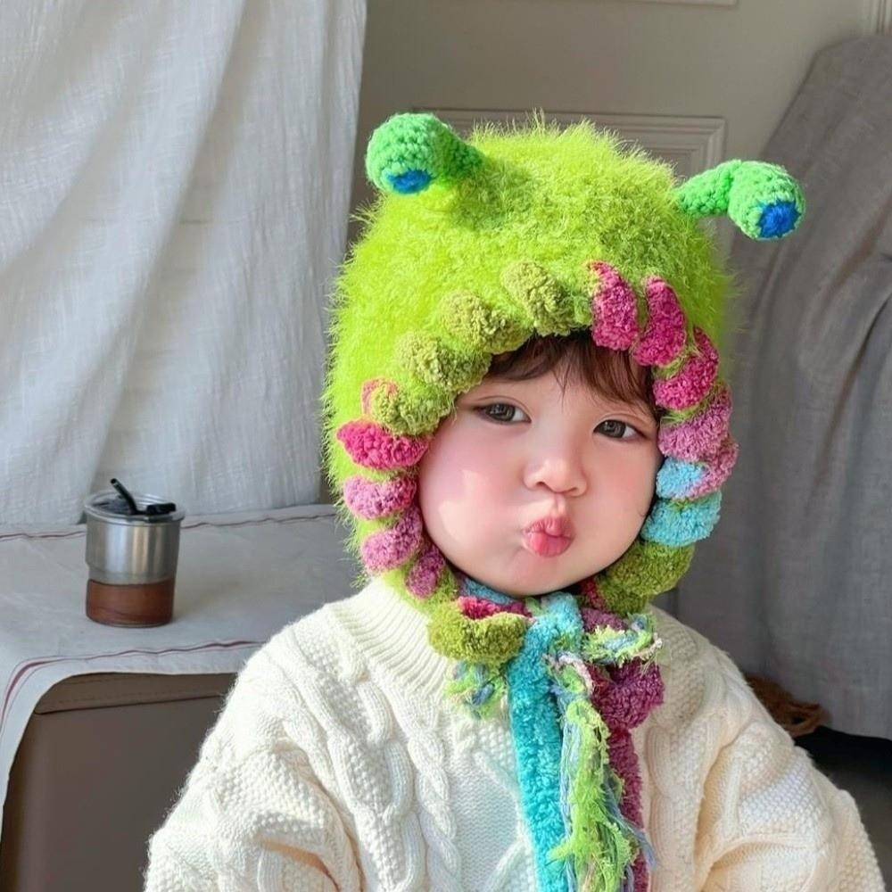 Soft Plush Children Beanie Hat Thicken Children Winter Hat Cute Baby Hat Kids
