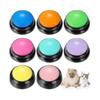 (bianca)10 Colori Pulsante Registrazione Vocale Pulsanti per Cani 30 Secondi Registrabili Set Pulsanti Parlanti per Cani Pulsanti di Comunicazione per Cani Addestramento Cane Animale Domestico