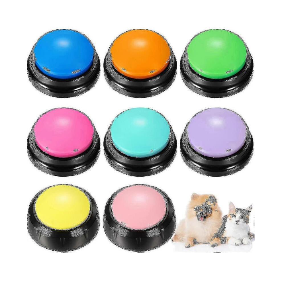 (bianca)10 Colori Pulsante Registrazione Vocale Pulsanti per Cani 30 Secondi Registrabili Set Pulsanti Parlanti per Cani Pulsanti di Comunicazione per Cani Addestramento Cane Animale Domestico