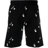 Logo Allover Sweatshorts Black/White Men Bottoms OMCI006R21FLE0031001