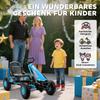 Go-kart a pedali per bambini con sedile regolabile, pneumatici in EVA, frizione manuale, freno, Go-kart per bambini 3-8 anni, Blu