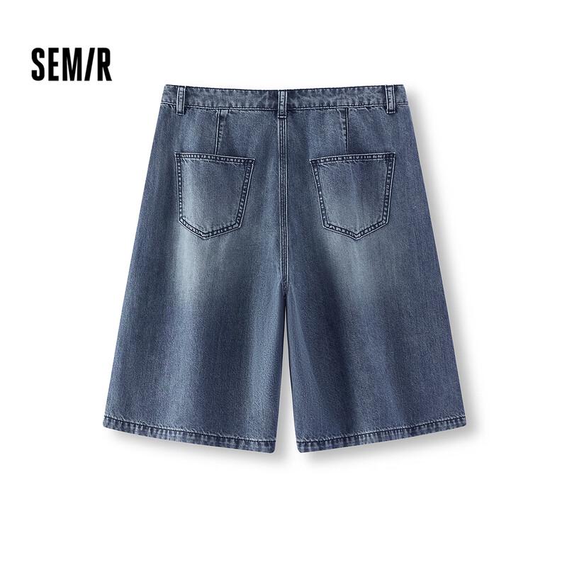 Pantaloncini Bermuda in Denim Larghi Pieghettati Estivi Freschi da Donna Semir Senrou