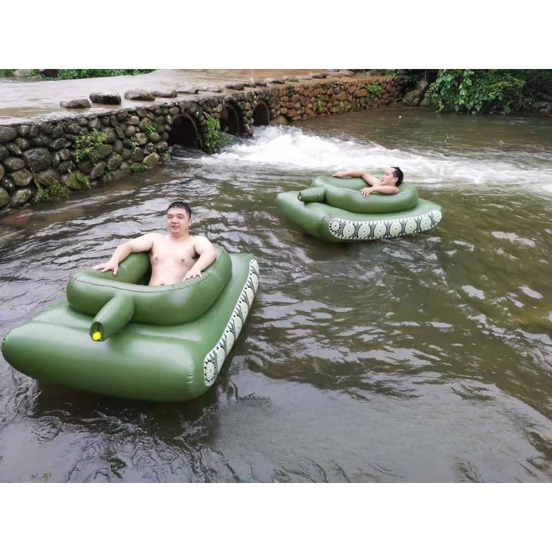 Automatic Electric Water Gun with Pool Floats,Funny Inflatable Tank Pool Floaties for Pool Party,with Powerful Squirt Guns