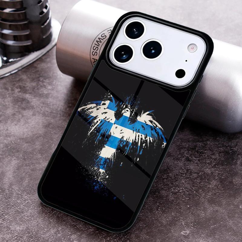 Greek Greece Flag Phone Case for iPhone 17 16 15 Pro Max Air 14 13 12 11 Plus Shockproof Cover