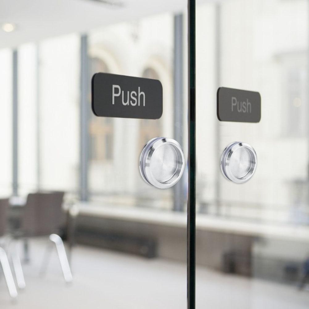 Household Glass Sliding Door Round Handle Bathroom Shower Room Accessory 304 Stainless Steel