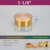 Brass 1/8" 1/4" 3/8" 1/2" 3/4" 1"- 2" BSP Male Thread Blanking End Cap Stop Plugs End Screw On Fitting Coupler Connector Adapter
