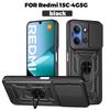 For Xiaomi Poco C85 Case Poco C85 4G Cover Poco C85 5G Magnetic Ring Holder Armor Phone Case Slide Camera Protect Back Cover
