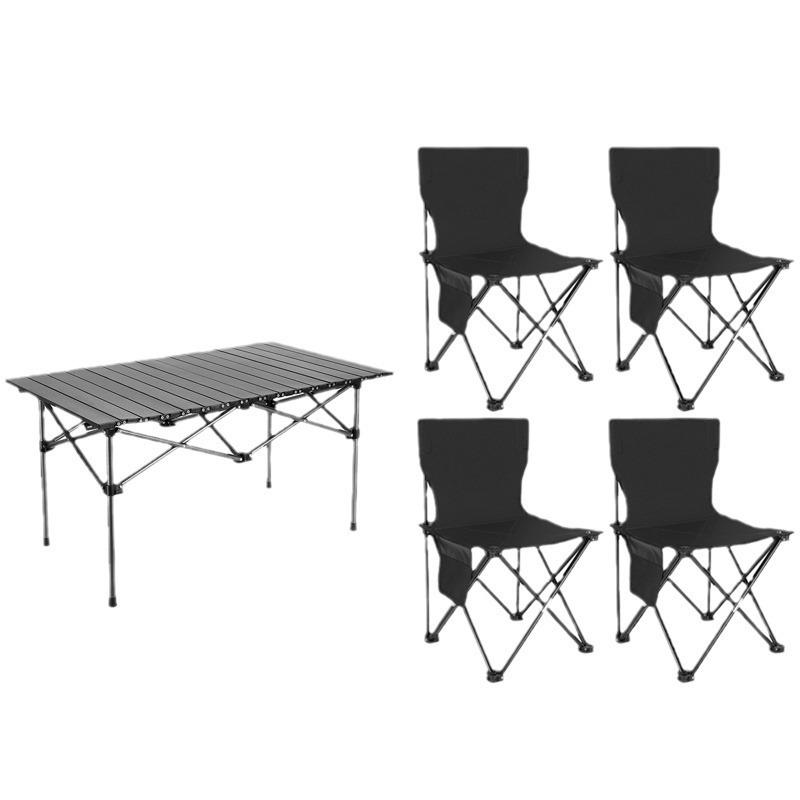 Portable Outdoor Table & Backrest Chair Set - Multifunctional, Casual, and Comfortable for Outdoors & Dorms