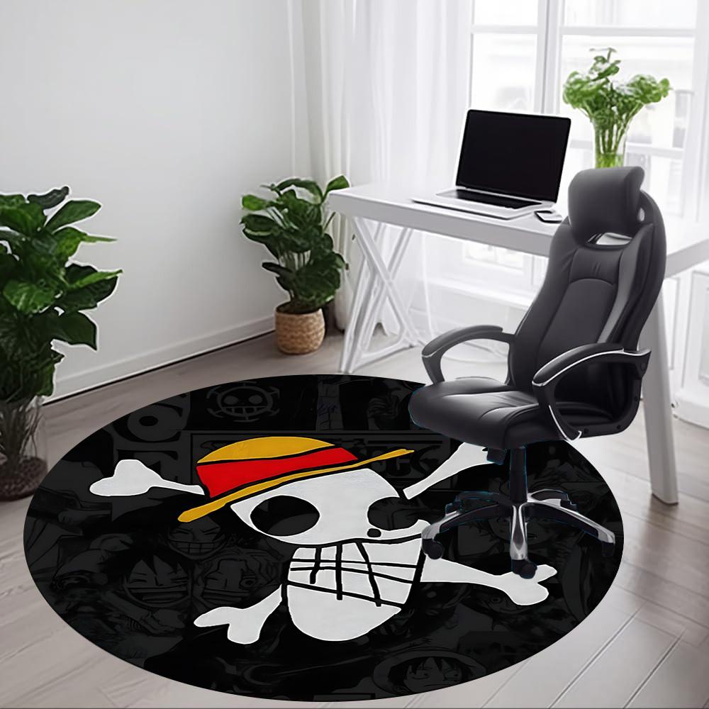 1pc One Piece Office Round Area Rug, Under Office Chairs Bedroom Living Room Home Decor, Room Decoa1022173