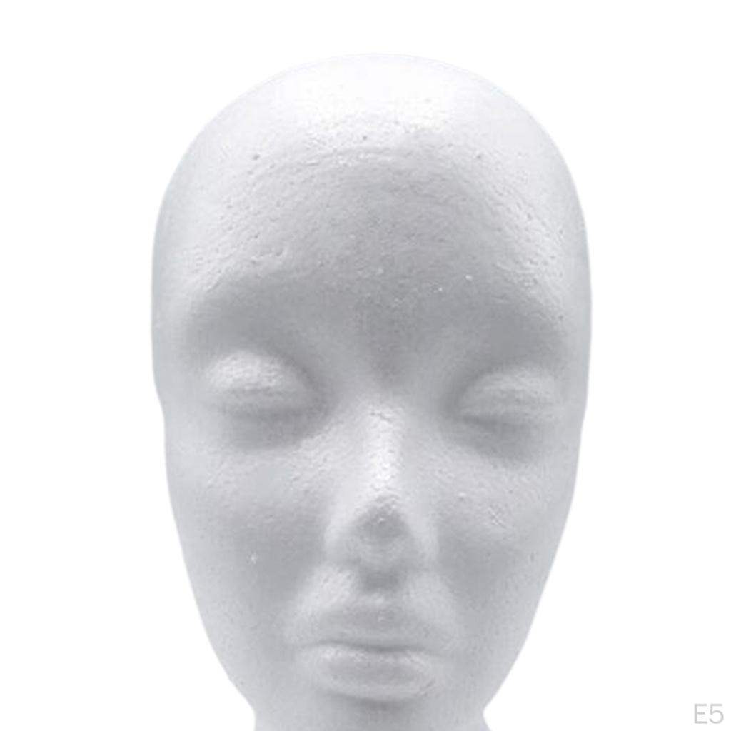 Female Headband Headset Display Head Manikin White