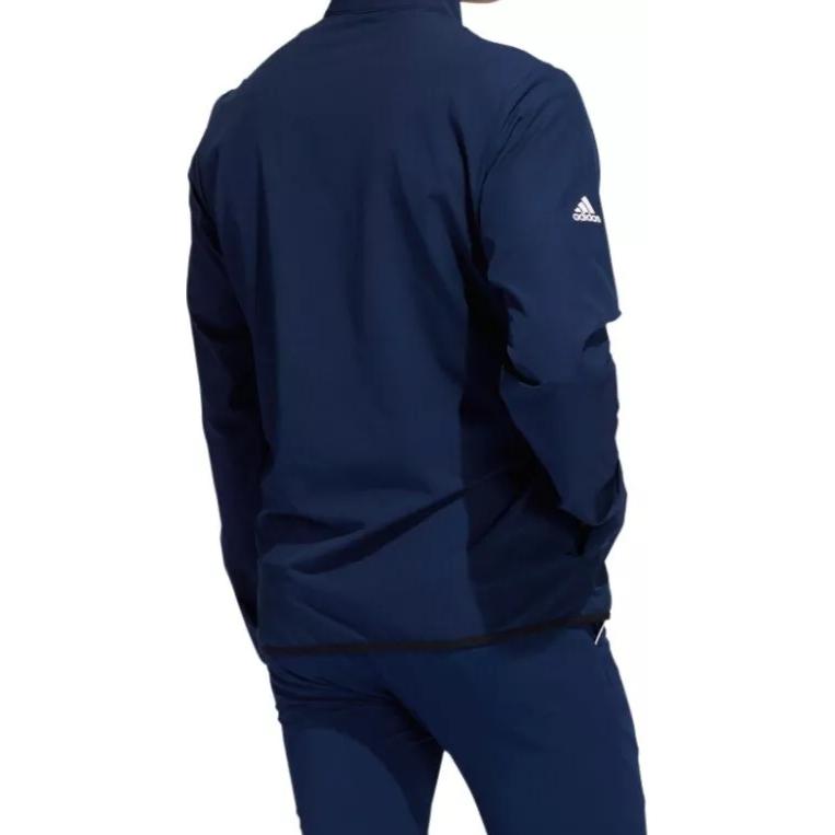 adidas Golf Core Solid Zip-Up Sports Collar Windbreaker Jacket Men Outerwear Blue GD0834