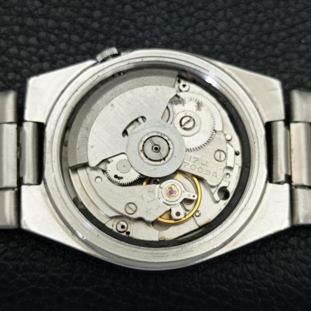 GENUINE VINTAGE SEIKO 5 AUTOMATIC JAPAN 7009A MENS GREEN DIAL WATCH a701395-5 R206a-a701395