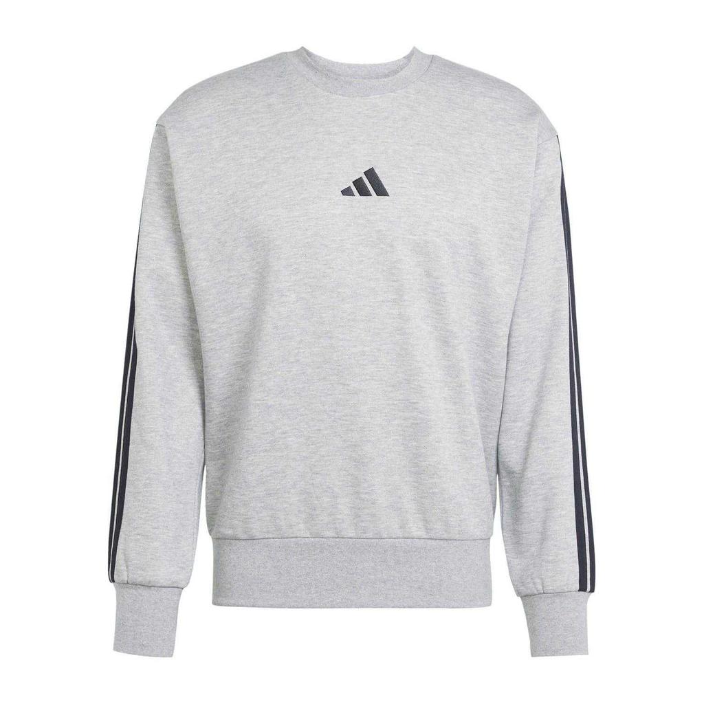 Adidas Mens Essentials 3 Stripes Fleece Sweatshirt