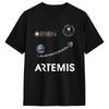 Herren Artemis Mission Orion Raumschiff Wurm Logo T-Shirt Reine Baumwolle Kleidung Humor Kurzarm O-Ausschnitt T-Shirts Grafik T-Shirt
