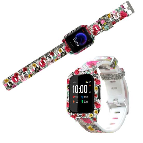 

Защитный чехол для часов с принтом 2 в 1, силиконовый ремешок для Xiaomi Haylou LS02