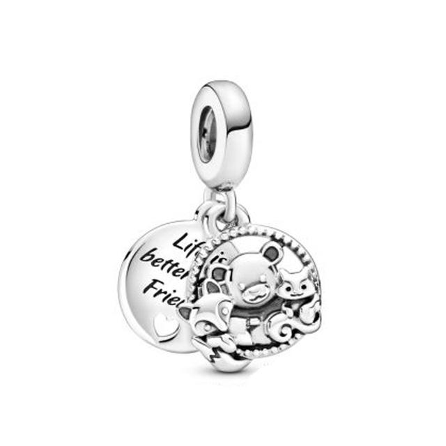 Fit Original Fashion Bracelet 2020 Autumn Collection Charm 925 Sterling Silver Bead Fox Squirrel Alpaca Women DIY Jewelry Gift