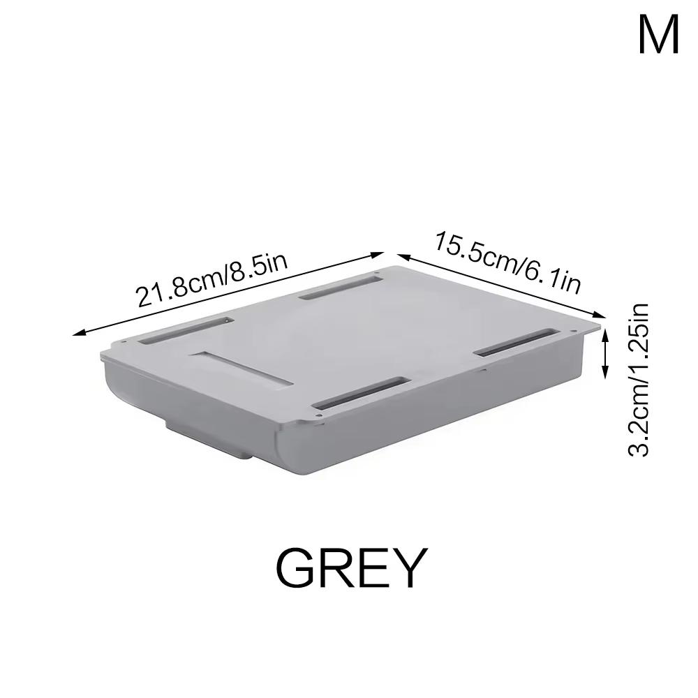 Hidden Organizer Self Adhesive Plastic Storage Holder For Home Office School Sundries Cosmetics Stationery Kitchenware Organizer