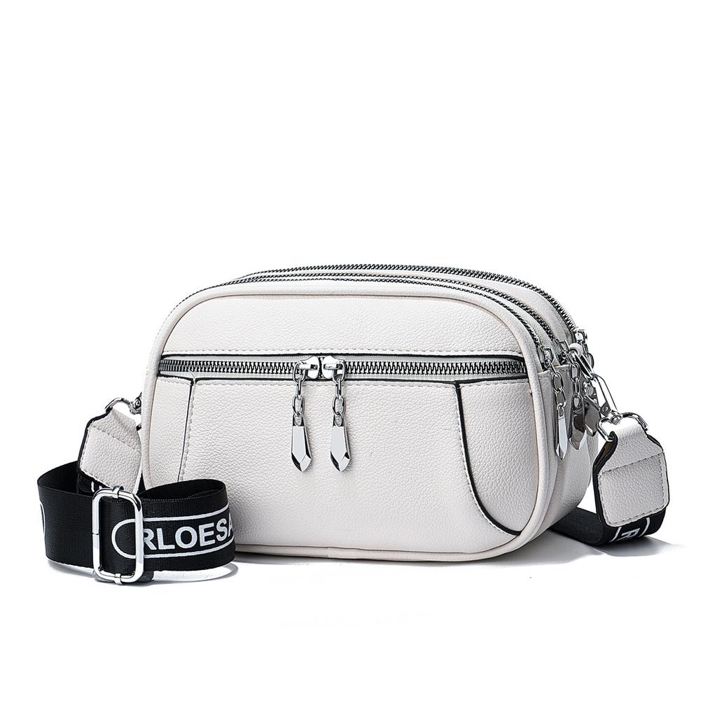 Casual small bag popular simple shoulder bag versatile fashion women's bag wide shoulder strap bag