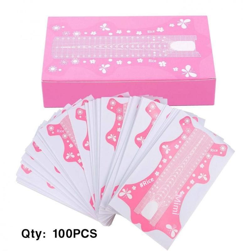 Nail Forms Tips 50/100Pcs Self-Adhesive Disposable Stickers for Acrylic Nail Extension Home DIY Manicure Salon Use