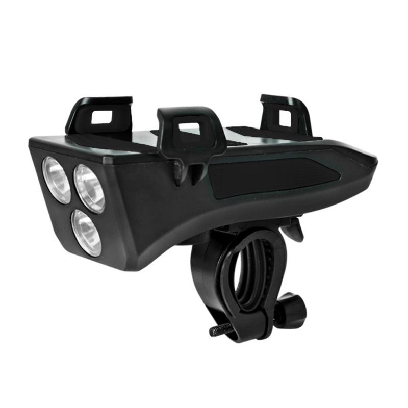 Велосипедная передняя фара Велосипедная фара Головной свет Перезаряжаемая Велосипедная передняя фара Водонепроницаемый Велосипедный фонарик на руль чёрный