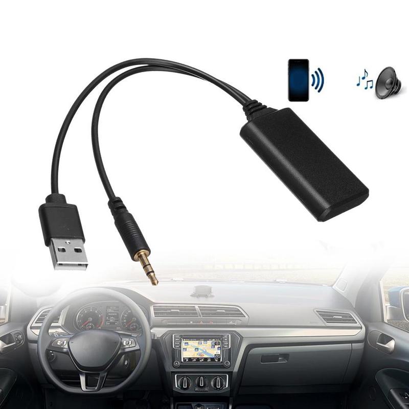 Car AUX Bluetooth Adapter, Wireless Audio Receiver with HIFI Sound Quality, Hands-Free Calling Music Player for Vehicle