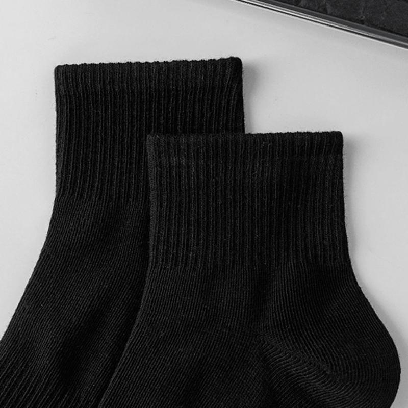 5/10 Paar Einfache Uni-Socken Komfort All Matching Mid-Tube Socken Lässige und Bequeme Socken für DAMEN Kurze Socken