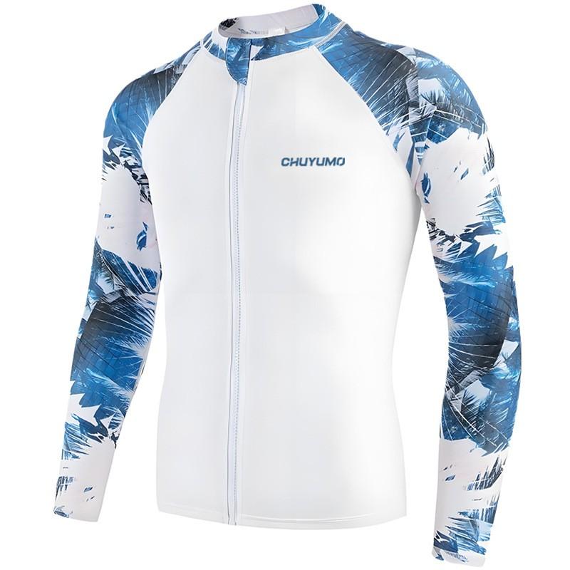 Unisex Quick-Dry Rash Guard Set Snorkeling Surfing Swimming UV Protection Long Sleeve Separated Swimwear