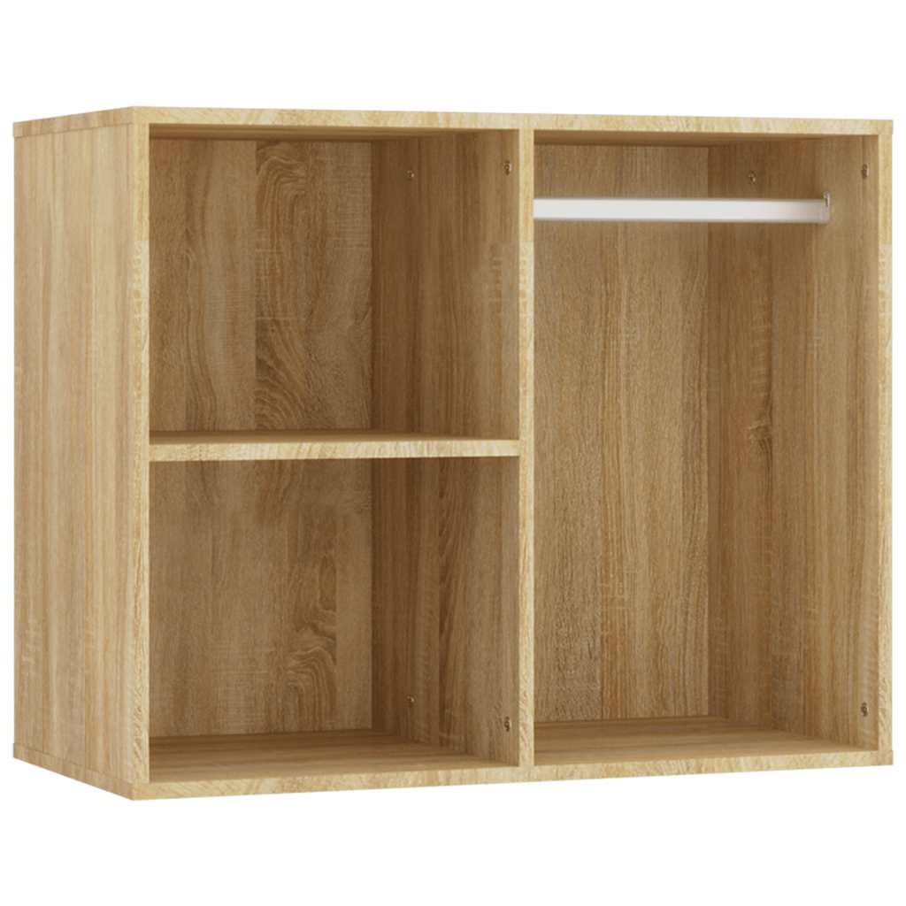 Vanity Table Set with LED Sonoma Oak Engineered Wood