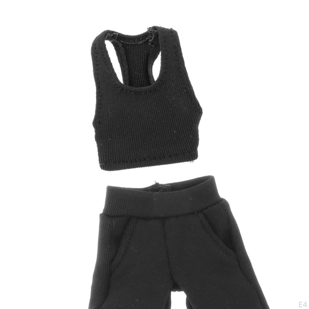 2 Pieces 1/12 Doll Outfit with Vest And Pants for 6 Inch Female Figures