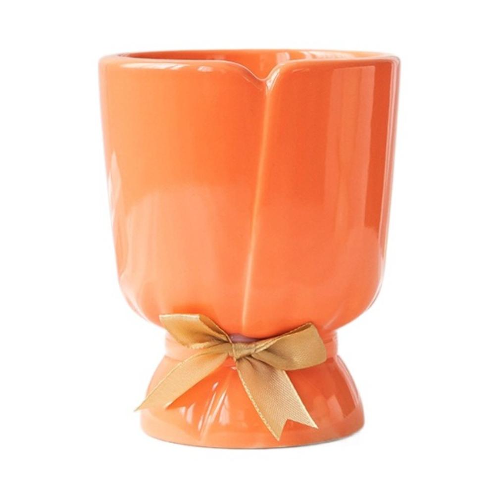 

Desktop Decorative Ceramic Flower Pot Nordic Style Table Ornament Flower Vase Home Decoration помаранчевий