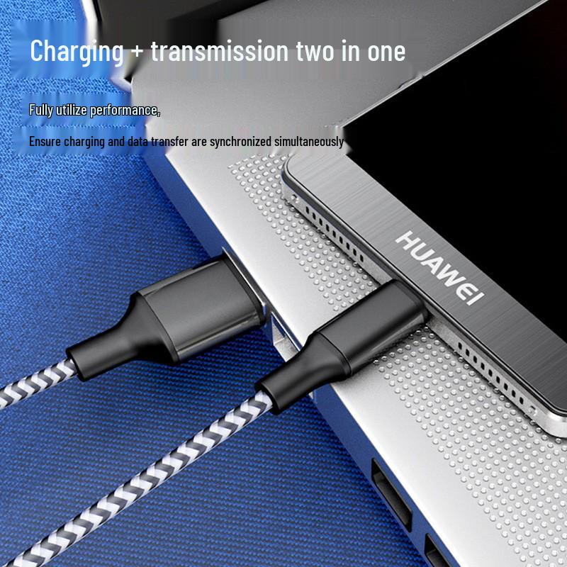 6A High-Speed Braided Nylon 2M Charging Cable for Apple, Android, Huawei, Honor - Type-C