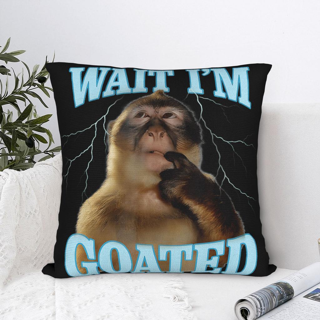 Thinking Monkey Meme Pillow Covers Accessories Soft Cushion Cover Decorations Throw Pillow Case Cover Home Multi Size