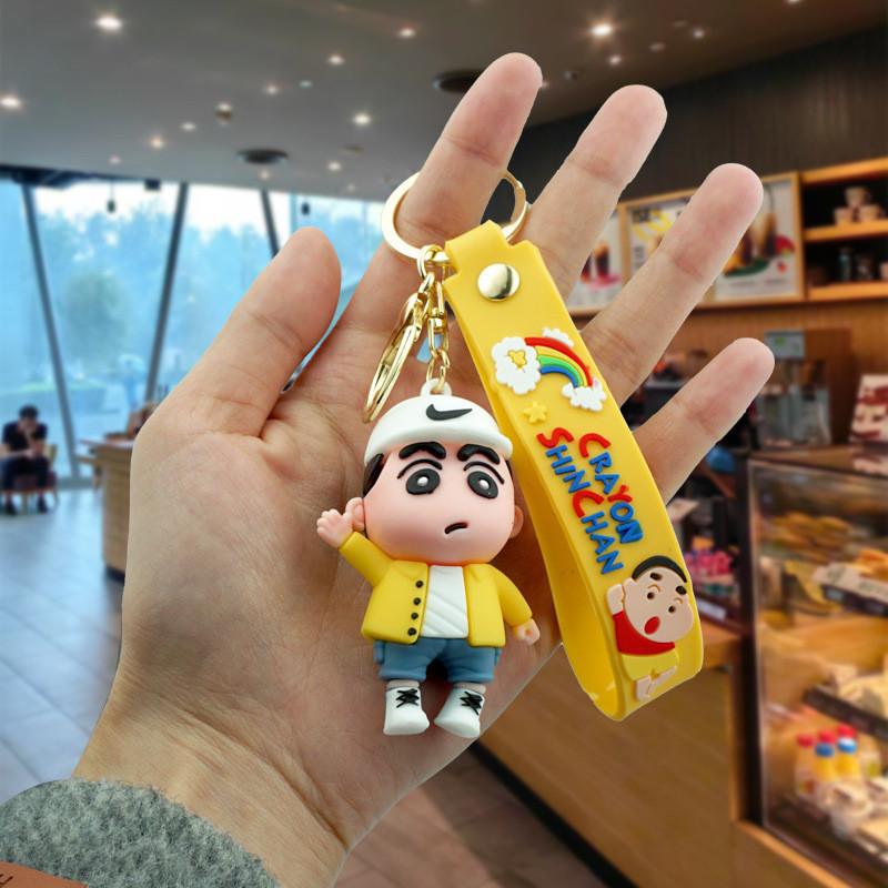 

Shinchan Crayon Sweet Keychain Adorable 3d Cartoon Rubber Charm For Keys And Bags жовтий