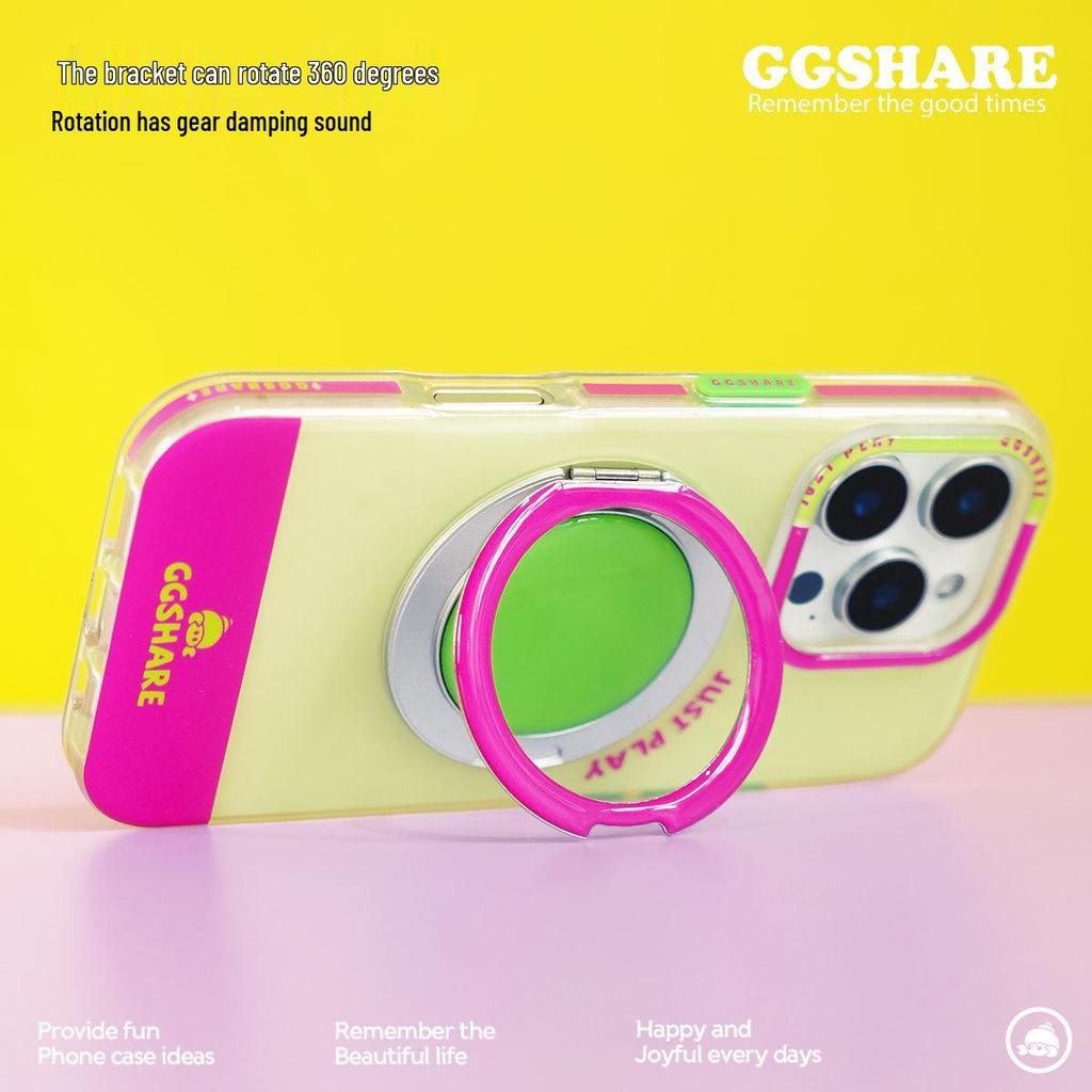 Hermit Crab Colorblock 360 Rotating Stand Case for iPhone 17/16 Pro Max