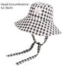 Korean Style Fisherman Hat Versatile Large Brim Sun Cap New Plaid Bucket Hat  for Summer Travel